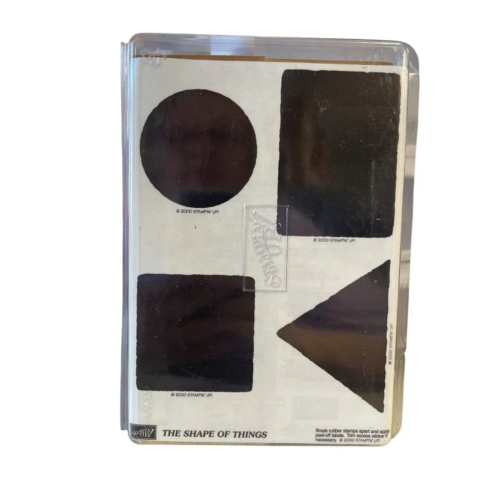 Stampin Up Mounted Rubber‎ Stamp Shape of Things Black Solid